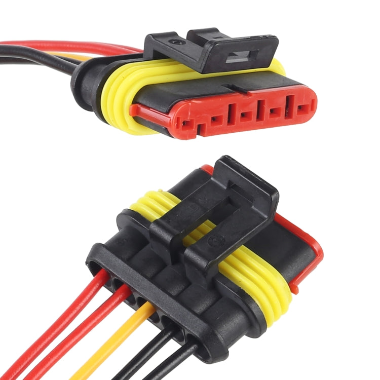 10pcs 4P Car Connector Plug-In Waterproof Plug ความยาว：10ซม, 5P