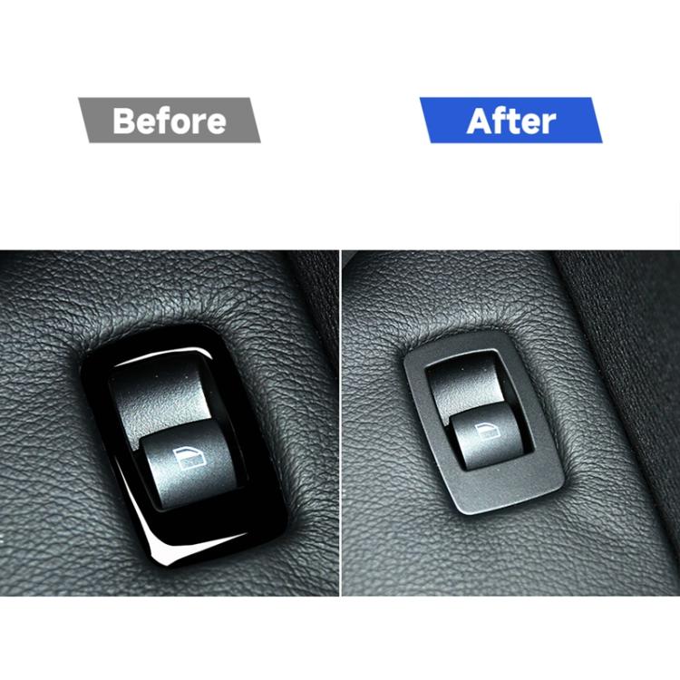 รถไดรฟ์ขวาหน้าต่างแผง + ปุ่มเริ่มต้นสติกเกอร์ตกแต่งสำหรับ BMW X5 E70 2008-2013 / x6 E71 2009-2014, Window Lift Panel, Right