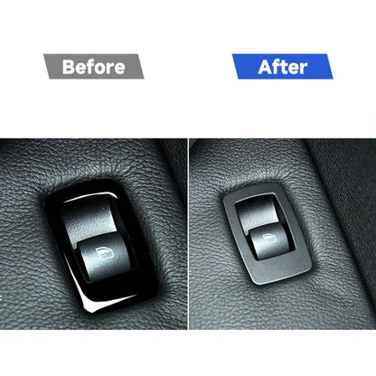 รถไดรฟ์ขวาหน้าต่างแผง + ปุ่มเริ่มต้นสติกเกอร์ตกแต่งสำหรับ BMW X5 E70 2008-2013 / x6 E71 2009-2014, Window Lift Panel, Right