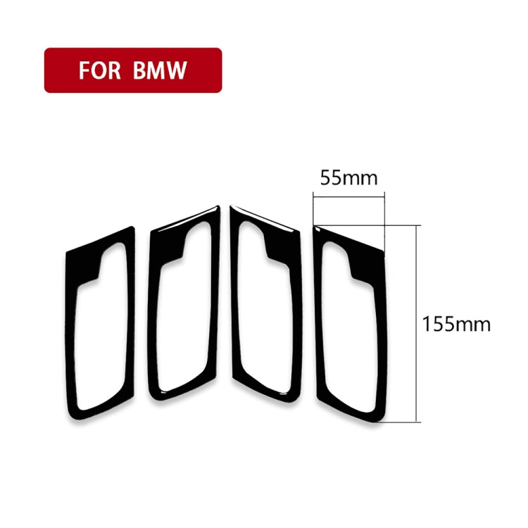 4 ชิ้นชุดสำหรับ BMW X5 E70 2008-2014 ประตูรถสติกเกอร์ตกแต่ง,ซ้ายและขวา Universal, Door Handle