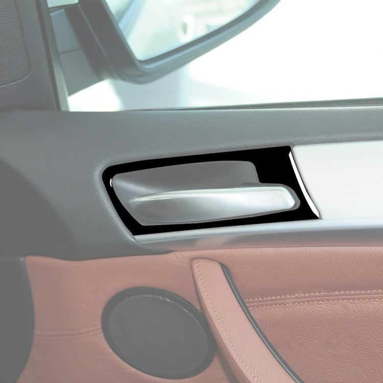 4 ชิ้นชุดสำหรับ BMW X5 E70 2008-2014 ประตูรถสติกเกอร์ตกแต่ง,ซ้ายและขวา Universal, Door Handle