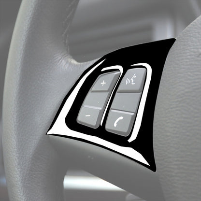 รถพวงมาลัยปุ่มสติกเกอร์ตกแต่งสำหรับ BMW E70 X5 2008-2013,ซ้ายและขวา Universal, Steering Wheel Buttons
