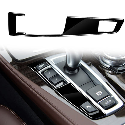 รถ ไดรฟ์ซ้ายแผงเกียร์คีย์เดียวสติกเกอร์ตกแต่งสำหรับ BMW Series 5 F10 2011-2017, For Series 5 F10 Single Key, Left Drive