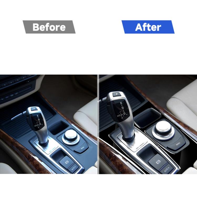 รถซ้ายไดรฟ์เกียร์แผงสติกเกอร์ตกแต่งสำหรับ BMW X5 E70 2008-2013/X6 E71 2009-2014, For X5 E70 / X6 E71 Low Ver, Left Drive