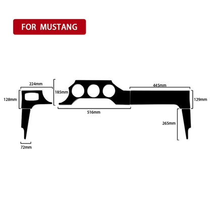 สำหรับ Ford Mustang 2015-2020 แผงหน้าปัดรถชุดสติกเกอร์ตกแต่ง,ไดรฟ์ซ้าย, Dashboard Panel Set, Left Drive