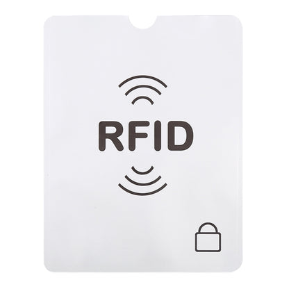 20 ชิ้นอลูมิเนียมฟอยล์ป้องกันการโจรกรรม RFID ปิดกั้นแขนหนังสือเดินทางหนังสือเดินทางป้องกัน, ขนาด: 13.5 * 10.5 ซม., RFID 100pcs