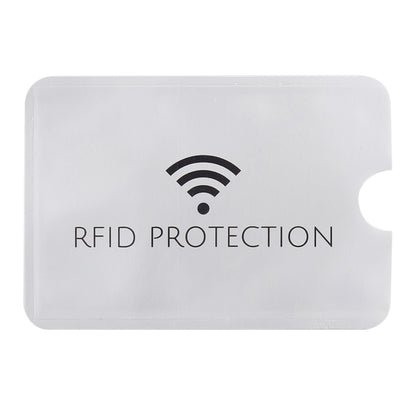 20 ชิ้นอลูมิเนียมฟอยล์ป้องกันการโจรกรรม RFID Blocking Sleeve Card Protector, ขนาด: 9.1*6.3 ซม, RFID Protection 100pcs