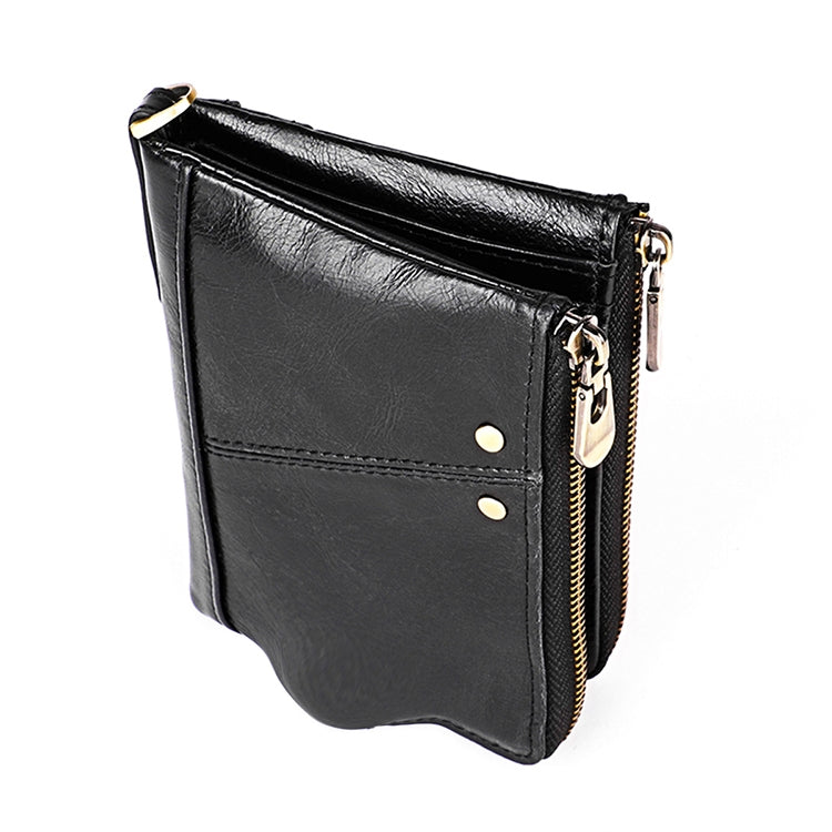 3533 ยาว Crazy Horse Texture หนัง Cowhide พับ Anti-Magnetic RFID กระเป๋าสตางค์กระเป๋าคลัทช์สำหรับชายพร้อมช่องใส่การ์ด, 3533 Black, 3533 Coffee, 3533 Blue, 3533 Red, 3533 Yellowish-brown