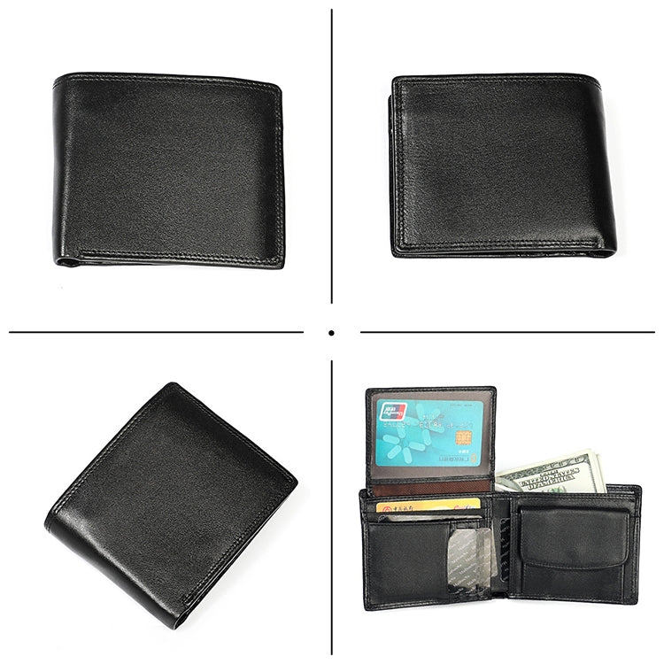 8020 แนวนอน Retro Crazy Horse หนัง Anti-Magnetic RFID กระเป๋าสตางค์คลัทช์กระเป๋าสำหรับชายพร้อมช่องใส่การ์ด, 8020 Black, 8020 Coffee, 8020 Yellowish-brown