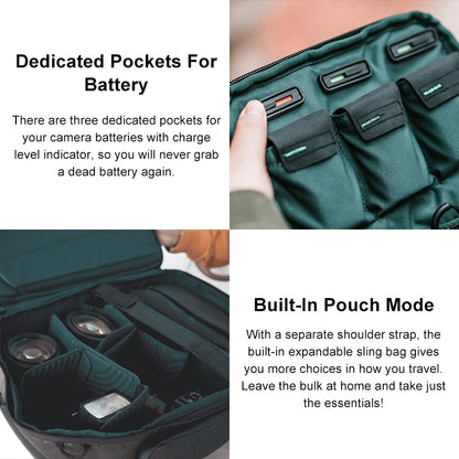 PGYTECH P-CB-020 2 in 1 กระเป๋าเป้สะพายหลังไหล่คู่กันน้ำกันกระแทกกลางแจ้ง + กระเป๋าสะพายไหล่เดี่ยว, P-CB-020