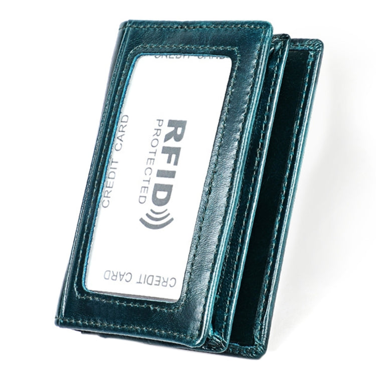 KB86 หนังวัวแท้สีทึบกระเป๋าใส่บัตรกระเป๋าสตางค์ RFID การปิดกั้นกระเป๋าเงินเหรียญกระเป๋าใส่การ์ดเคสพร้อมช่องใส่การ์ด 5 ช่องและกรอบรูปและตำแหน่งนามบัตร ขนาด: 10.6*7.6*1.8 ซม.