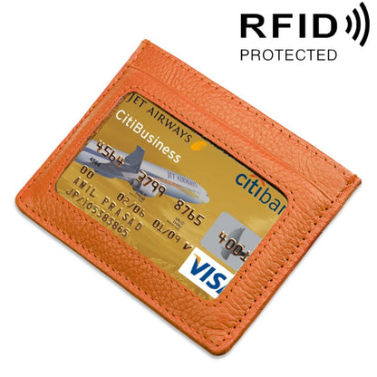 หนังวัวหนังลิ้นจี่เนื้อเปิดชนิดผู้ถือบัตรสีทึบ RFID บล็อกบัตรกระเป๋าเคสป้องกัน