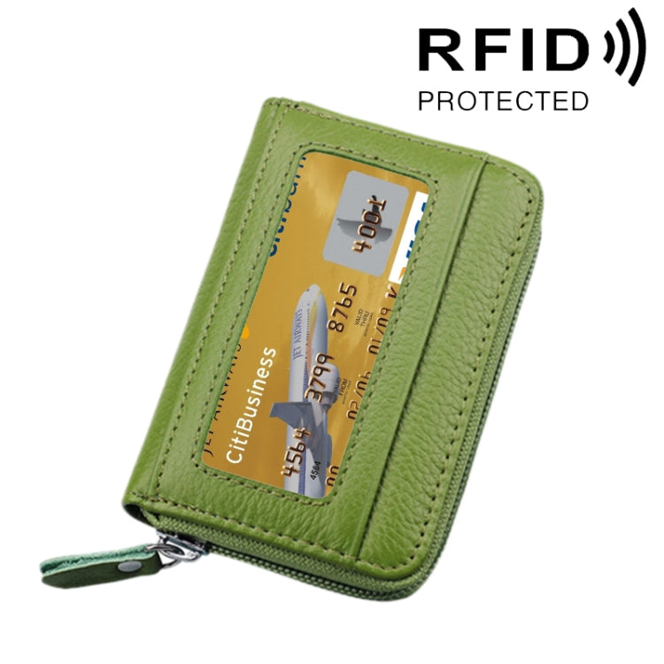 หนังวัวแท้สีทึบซิปแนวนอนผู้ถือบัตรกระเป๋าสตางค์ RFID บล็อกบัตรกระเป๋าป้องกันกรณีที่มีช่องเสียบการ์ด 12 ช่องขนาด: 11.5 * 7.5 ซม.