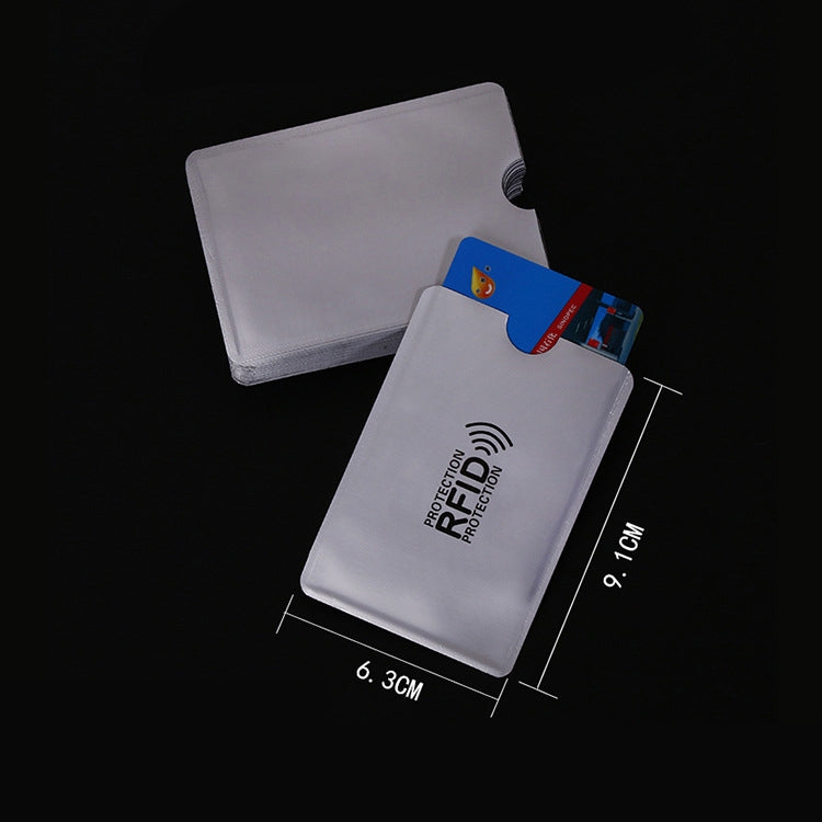 อลูมิเนียมฟอยล์ RFID Blocking บัตรเครดิต ID Bank Card กรณีผู้ถือบัตร, ขนาด: 9.1*6.3 ซม, RFID 1pcs