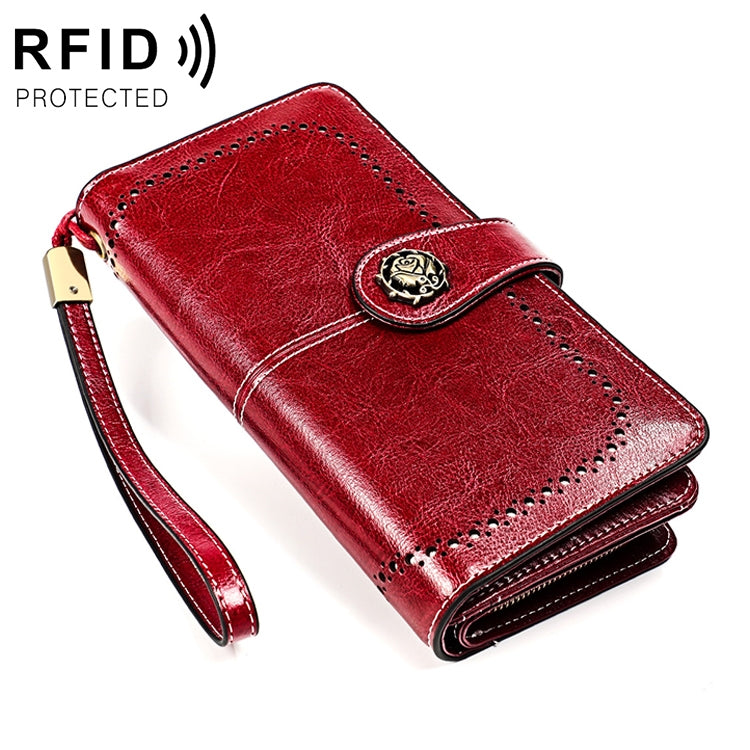 3556 คลัทช์กระเป๋าสตางค์ RFID ป้องกันแม่เหล็กมัลติฟังก์ชั่นความจุขนาดใหญ่ยาวสำหรับสุภาพสตรีพร้อมช่องเสียบการ์ด