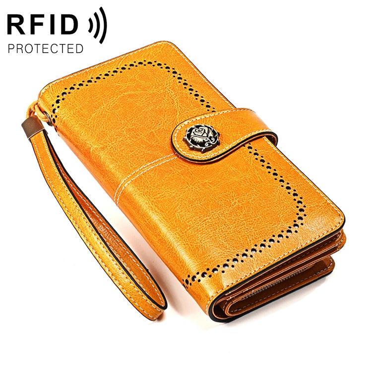 3556 คลัทช์กระเป๋าสตางค์ RFID ป้องกันแม่เหล็กมัลติฟังก์ชั่นความจุขนาดใหญ่ยาวสำหรับสุภาพสตรีพร้อมช่องเสียบการ์ด
