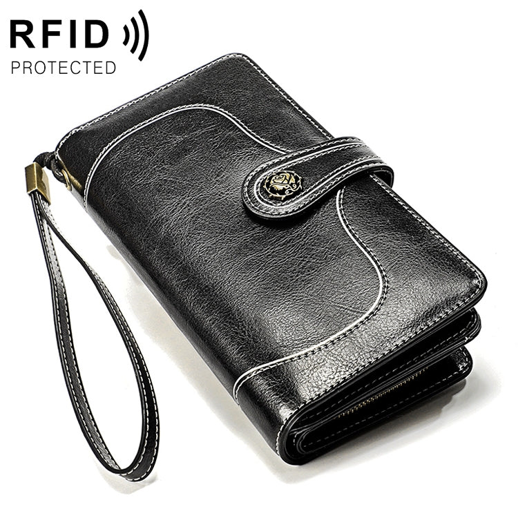 3555 คลัทช์กระเป๋าสตางค์ RFID ป้องกันแม่เหล็กมัลติฟังก์ชั่นความจุขนาดใหญ่ยาวสำหรับสุภาพสตรีพร้อมช่องเสียบการ์ด