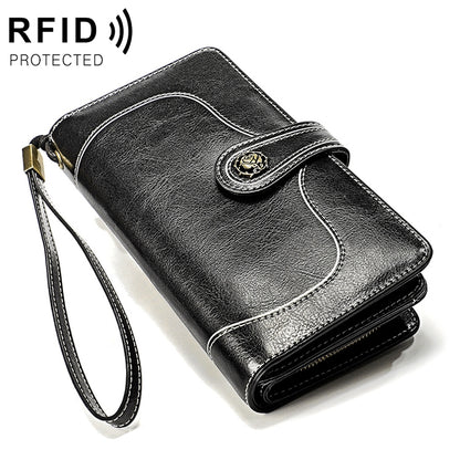 3555 คลัทช์กระเป๋าสตางค์ RFID ป้องกันแม่เหล็กมัลติฟังก์ชั่นความจุขนาดใหญ่ยาวสำหรับสุภาพสตรีพร้อมช่องเสียบการ์ด