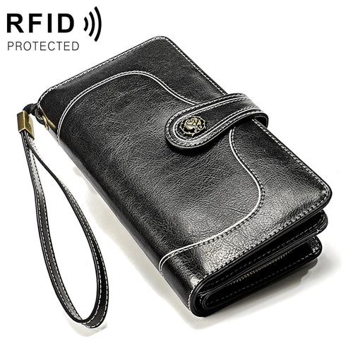 3555 คลัทช์กระเป๋าสตางค์ RFID ป้องกันแม่เหล็กมัลติฟังก์ชั่นความจุขนาดใหญ่ยาวสำหรับสุภาพสตรีพร้อมช่องเสียบการ์ด