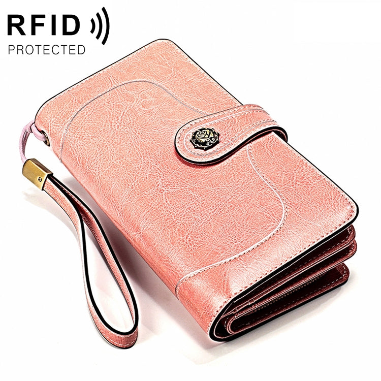 3555 คลัทช์กระเป๋าสตางค์ RFID ป้องกันแม่เหล็กมัลติฟังก์ชั่นความจุขนาดใหญ่ยาวสำหรับสุภาพสตรีพร้อมช่องเสียบการ์ด