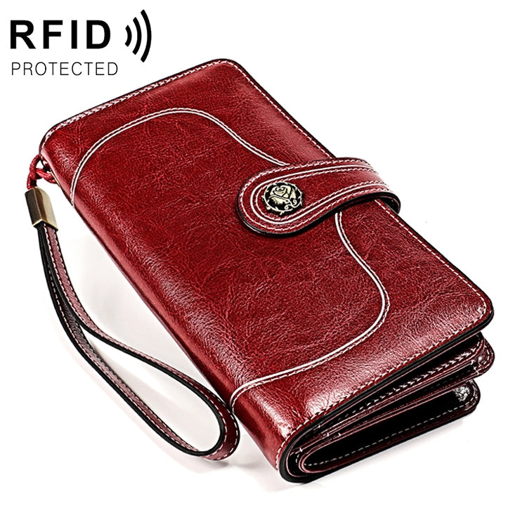 3555 คลัทช์กระเป๋าสตางค์ RFID ป้องกันแม่เหล็กมัลติฟังก์ชั่นความจุขนาดใหญ่ยาวสำหรับสุภาพสตรีพร้อมช่องเสียบการ์ด