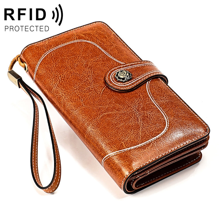 3555 คลัทช์กระเป๋าสตางค์ RFID ป้องกันแม่เหล็กมัลติฟังก์ชั่นความจุขนาดใหญ่ยาวสำหรับสุภาพสตรีพร้อมช่องเสียบการ์ด