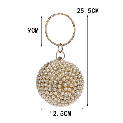 Ball Shape ผู้หญิงแฟชั่นงานเลี้ยงเพิร์ลกระเป๋าถือ