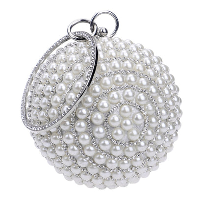 Ball Shape ผู้หญิงแฟชั่นงานเลี้ยงเพิร์ลกระเป๋าถือ