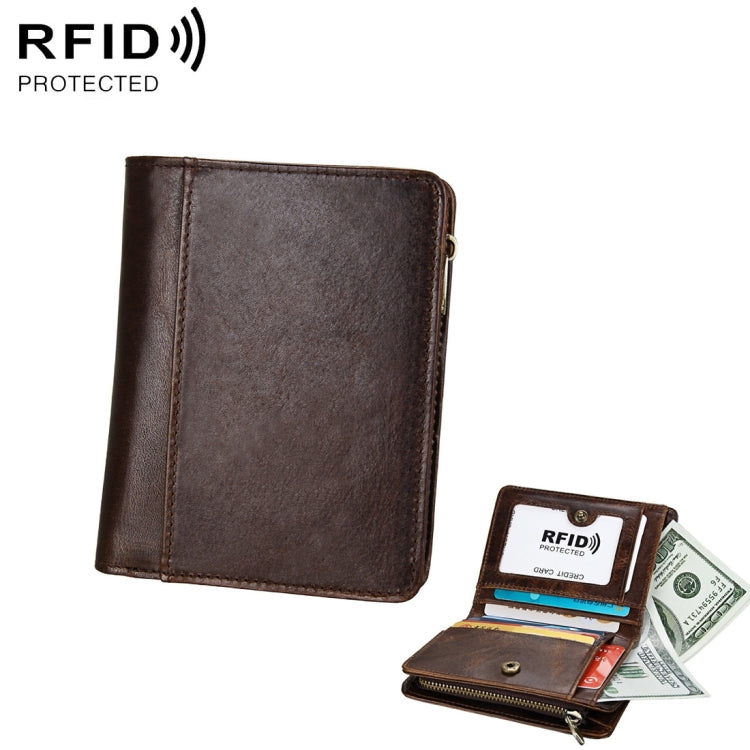 8231 ต่อต้าน แม่เหล็ก RFID ผู้ชายแฟชั่นเนื้อม้าบ้ากระเป๋าสตางค์หนังแท้กระเป๋าบัตร