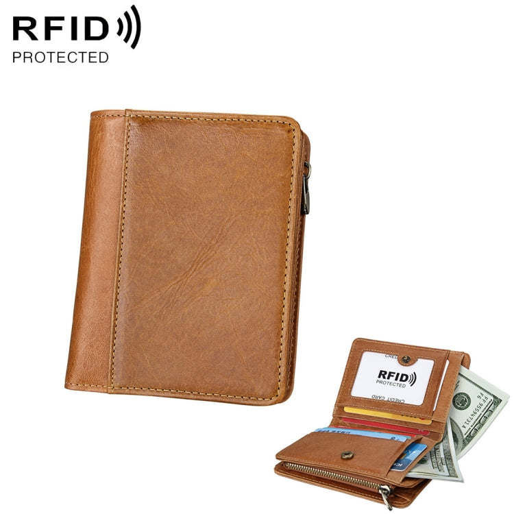 8231 ต่อต้าน แม่เหล็ก RFID ผู้ชายแฟชั่นเนื้อม้าบ้ากระเป๋าสตางค์หนังแท้กระเป๋าบัตร