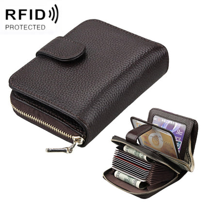 KB132 หนังวัวแท้สไตล์หญิงกระเป๋าสตางค์ RFID มัลติฟังก์ชั่น / กระเป๋าการ์ด / แพ็คเกจใบขับขี่