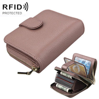 KB132 หนังวัวแท้สไตล์หญิงกระเป๋าสตางค์ RFID มัลติฟังก์ชั่น / กระเป๋าการ์ด / แพ็คเกจใบขับขี่