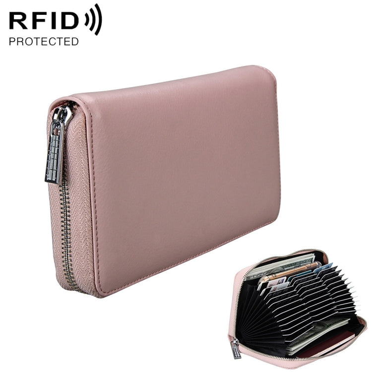 แพ็คเกจหนังสือเดินทางหนังแท้สไตล์ยาว Antimagnetic RFID ความจุขนาดใหญ่ / แพ็คเกจการ์ดมัลติฟังก์ชั่นและช่องเสียบการ์ดหลายช่อง