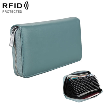 แพ็คเกจหนังสือเดินทางหนังแท้สไตล์ยาว Antimagnetic RFID ความจุขนาดใหญ่ / แพ็คเกจการ์ดมัลติฟังก์ชั่นและช่องเสียบการ์ดหลายช่อง
