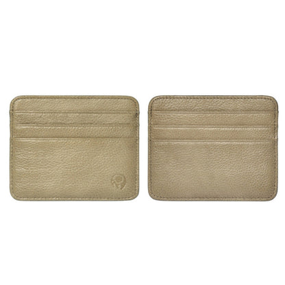 XIAO YUAN XIANG Cowhide Leather Pocket 6 Card Sleeve Wallet กระเป๋าสตางค์ใส่เหรียญผู้ถือบัตร, ขนาด: 10.7cm x8.7cm, การจัดส่งสีแบบสุ่ม, 6 Card Sleeve