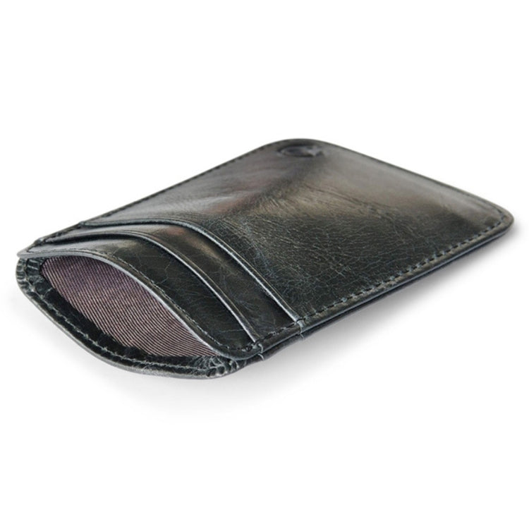 XIAO YUAN XIANG Cowhide Leather 5 Card Pocket Sleeve Wallet กระเป๋าใส่เหรียญผู้ถือบัตรเครดิต, ขนาด: 10.6cm x 7.2cm, การจัดส่งสีแบบสุ่ม, 5 Card Pocket Sleeve