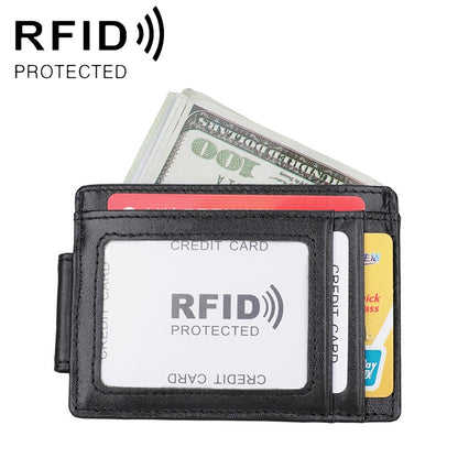 KB80 Antimagnetic RFID Crazy Horse Texture น้ำมันขี้ผึ้งหนังกระเป๋าสตางค์ Billfold สำหรับผู้ชายและผู้หญิง