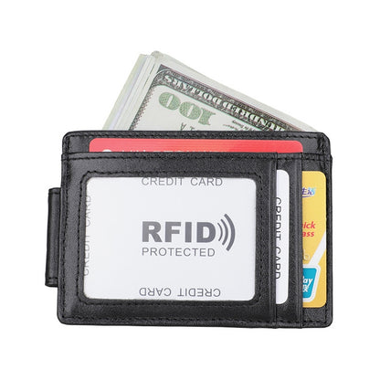 KB80 Antimagnetic RFID Crazy Horse Texture น้ำมันขี้ผึ้งหนังกระเป๋าสตางค์ Billfold สำหรับผู้ชายและผู้หญิง