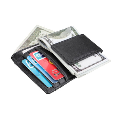 KB80 Antimagnetic RFID Crazy Horse Texture น้ำมันขี้ผึ้งหนังกระเป๋าสตางค์ Billfold สำหรับผู้ชายและผู้หญิง