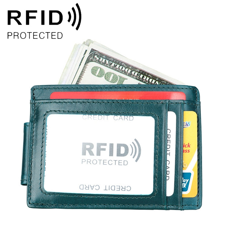KB80 Antimagnetic RFID Crazy Horse Texture น้ำมันขี้ผึ้งหนังกระเป๋าสตางค์ Billfold สำหรับผู้ชายและผู้หญิง
