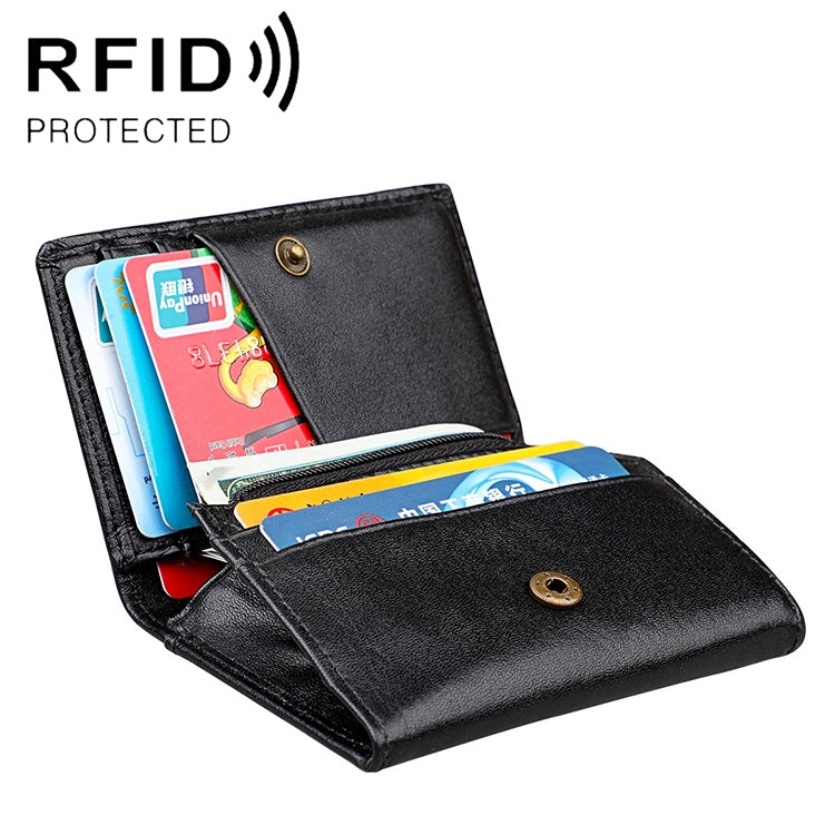 KB171 Antimagnetic RFID Crazy Horse Texture กระเป๋าสตางค์หนังสำหรับผู้ชายและผู้หญิง