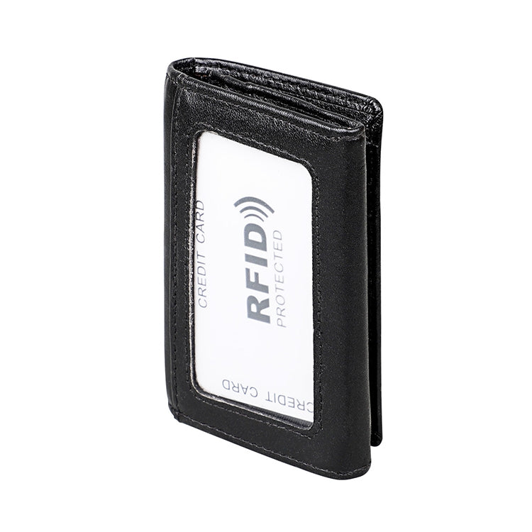 KB171 Antimagnetic RFID Crazy Horse Texture กระเป๋าสตางค์หนังสำหรับผู้ชายและผู้หญิง