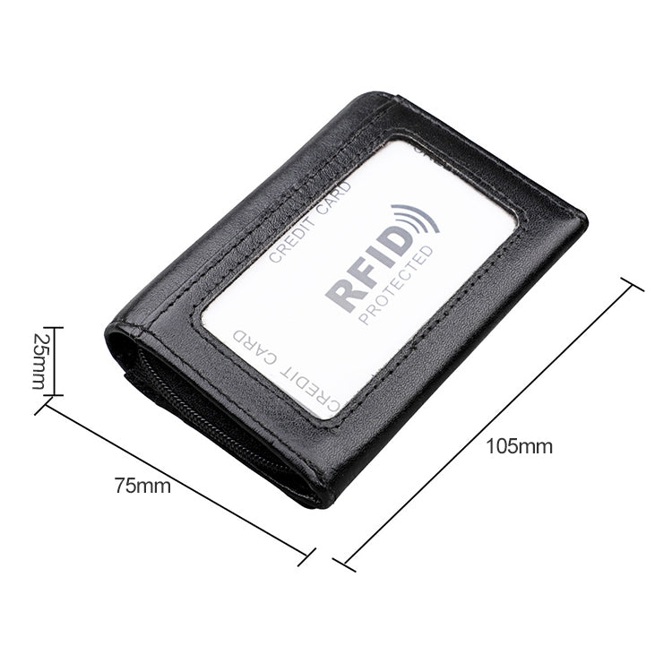 KB171 Antimagnetic RFID Crazy Horse Texture กระเป๋าสตางค์หนังสำหรับผู้ชายและผู้หญิง