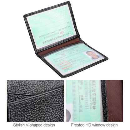 KB173 กระเป๋าใส่บัตรหนังลายลิ้นจี่บางเฉียบ