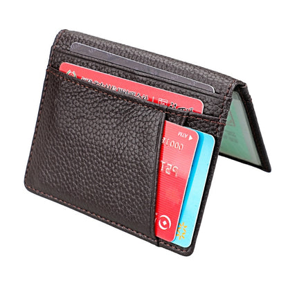 KB173 กระเป๋าใส่บัตรหนังลายลิ้นจี่บางเฉียบ