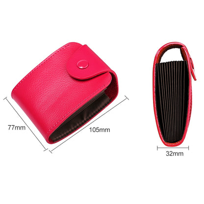 KB187 Litchi Texture Leather กระเป๋าสตางค์ใส่บัตรความจุขนาดใหญ่