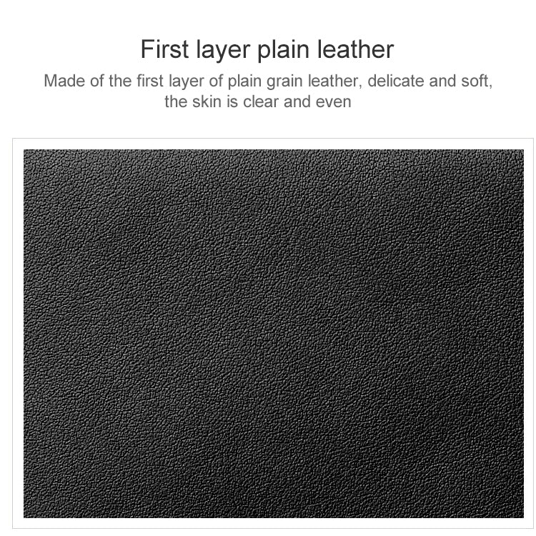 KB187 Litchi Texture Leather กระเป๋าสตางค์ใส่บัตรความจุขนาดใหญ่