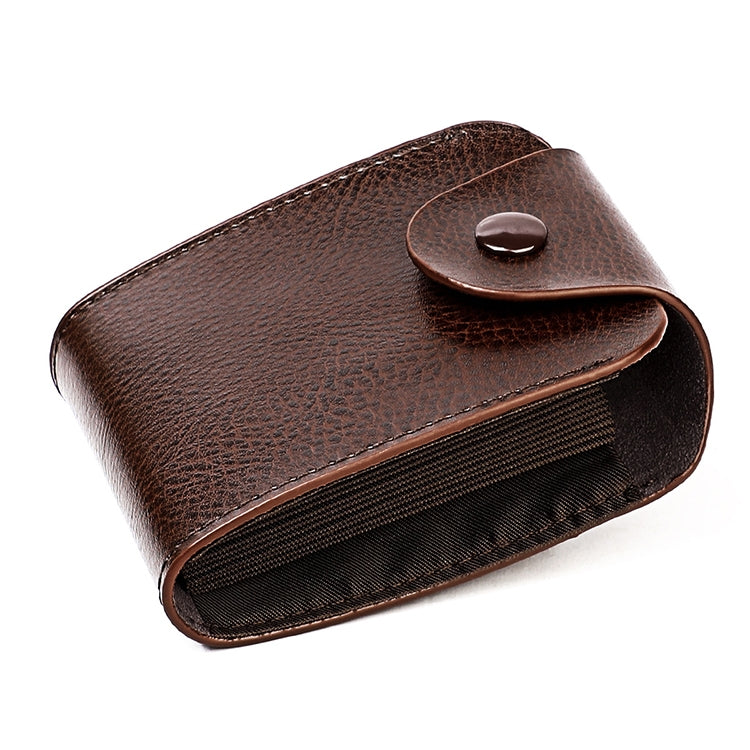 KB187 Litchi Texture Leather กระเป๋าสตางค์ใส่บัตรความจุขนาดใหญ่
