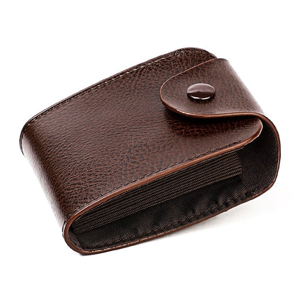 KB187 Litchi Texture Leather กระเป๋าสตางค์ใส่บัตรความจุขนาดใหญ่