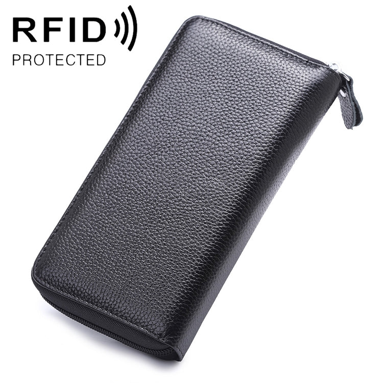 902 Antimagnetic RFID Litchi Texture ผู้หญิงความจุขนาดใหญ่กระเป๋าสตางค์กระเป๋าสตางค์กระเป๋าโทรศัพท์พร้อมช่องใส่การ์ด